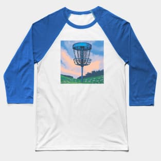 Disc Golf in a Field with Flowers Baseball T-Shirt
